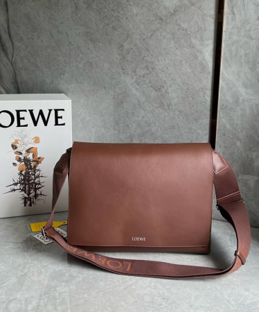 l0ew* flamenco satchel in shiny S*pple calfskin 34x12x24cm