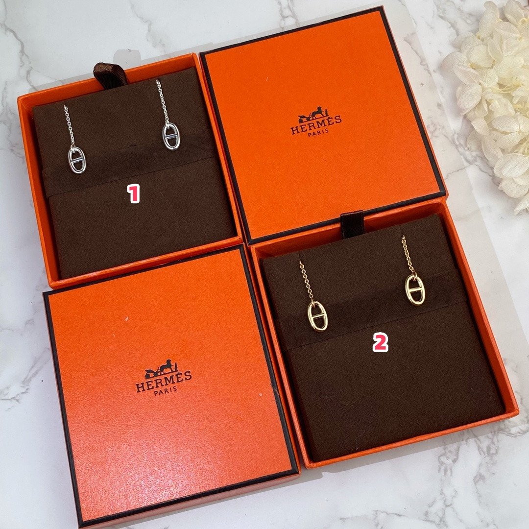 H**mes h farandole sterling silver earrings