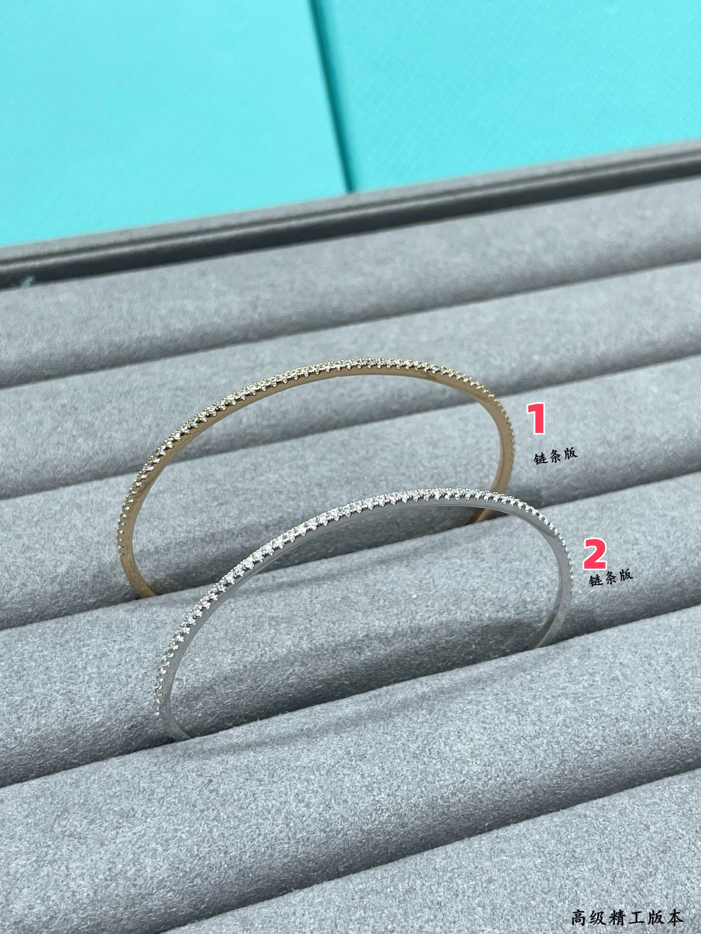 Mes1kaa thin row of di*m*nds bracelet with chain link