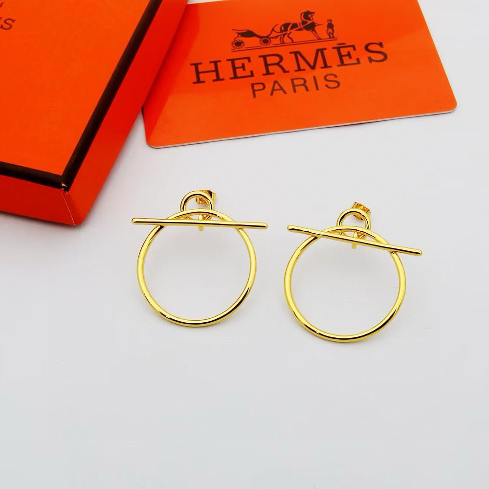 H**mes loop earrings