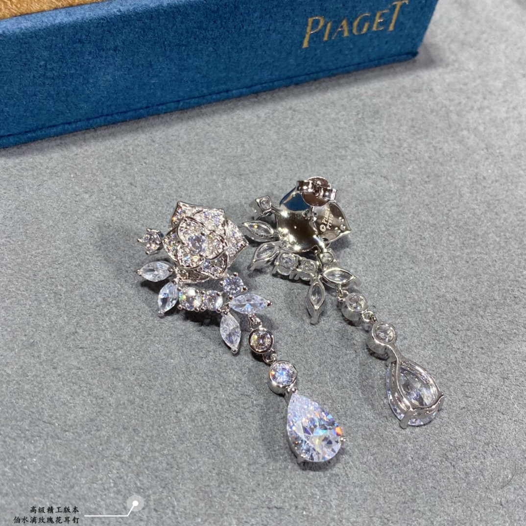 P1aget teardrop rose earrings