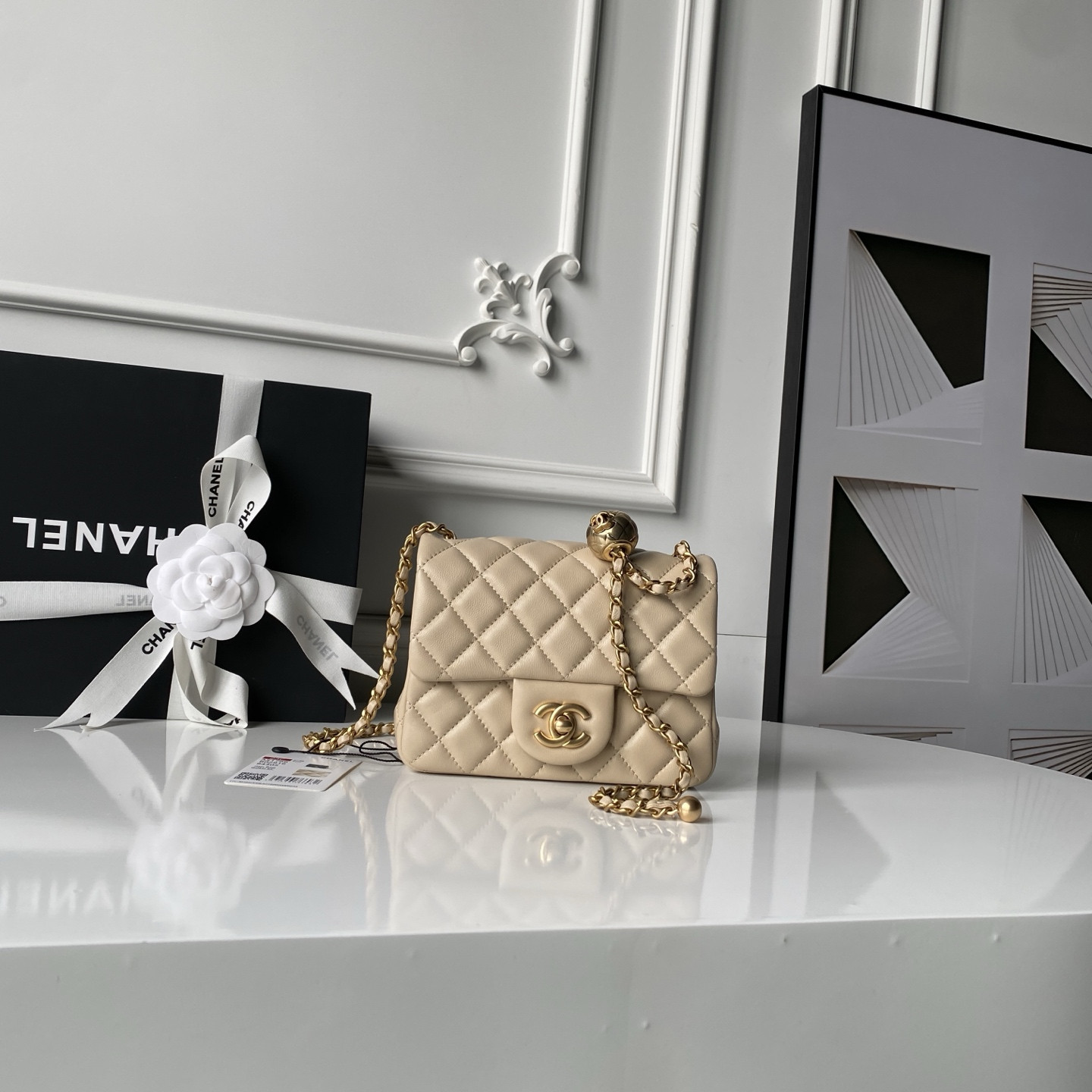 Ch*el mini flap bag 13.5x17x8cm