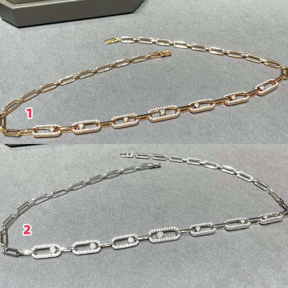 Mes1kaa chain moving necklace chain length approx 37cm