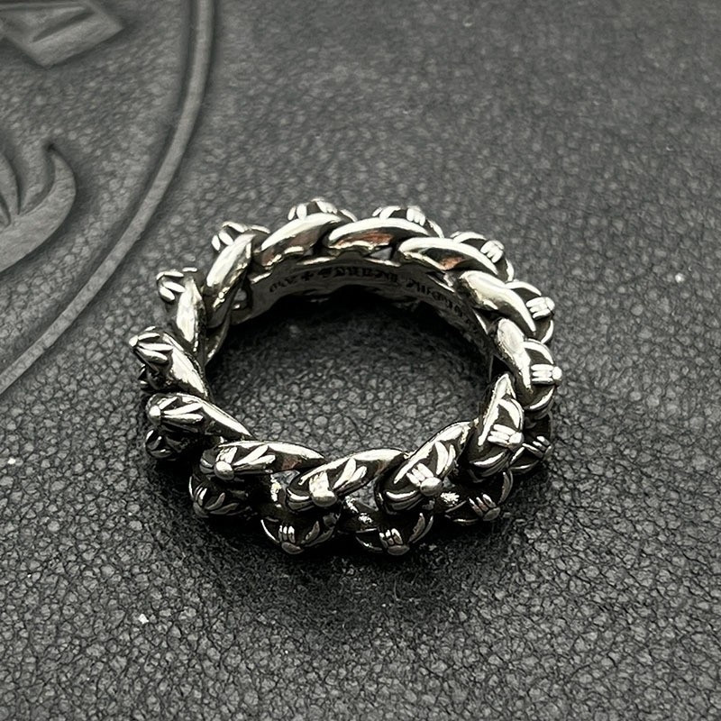 Ch**me He**ts twisted chain ring