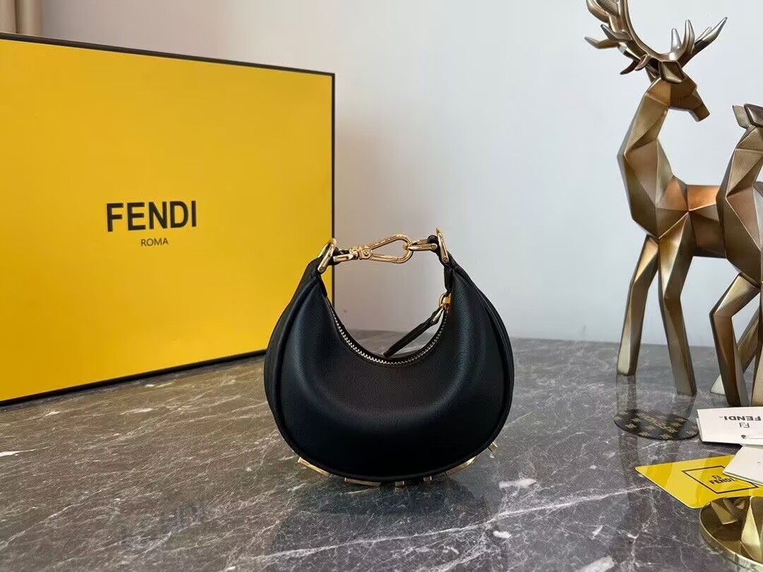 F**di nano F**digraphy hobo bag 14x5x16.5cm