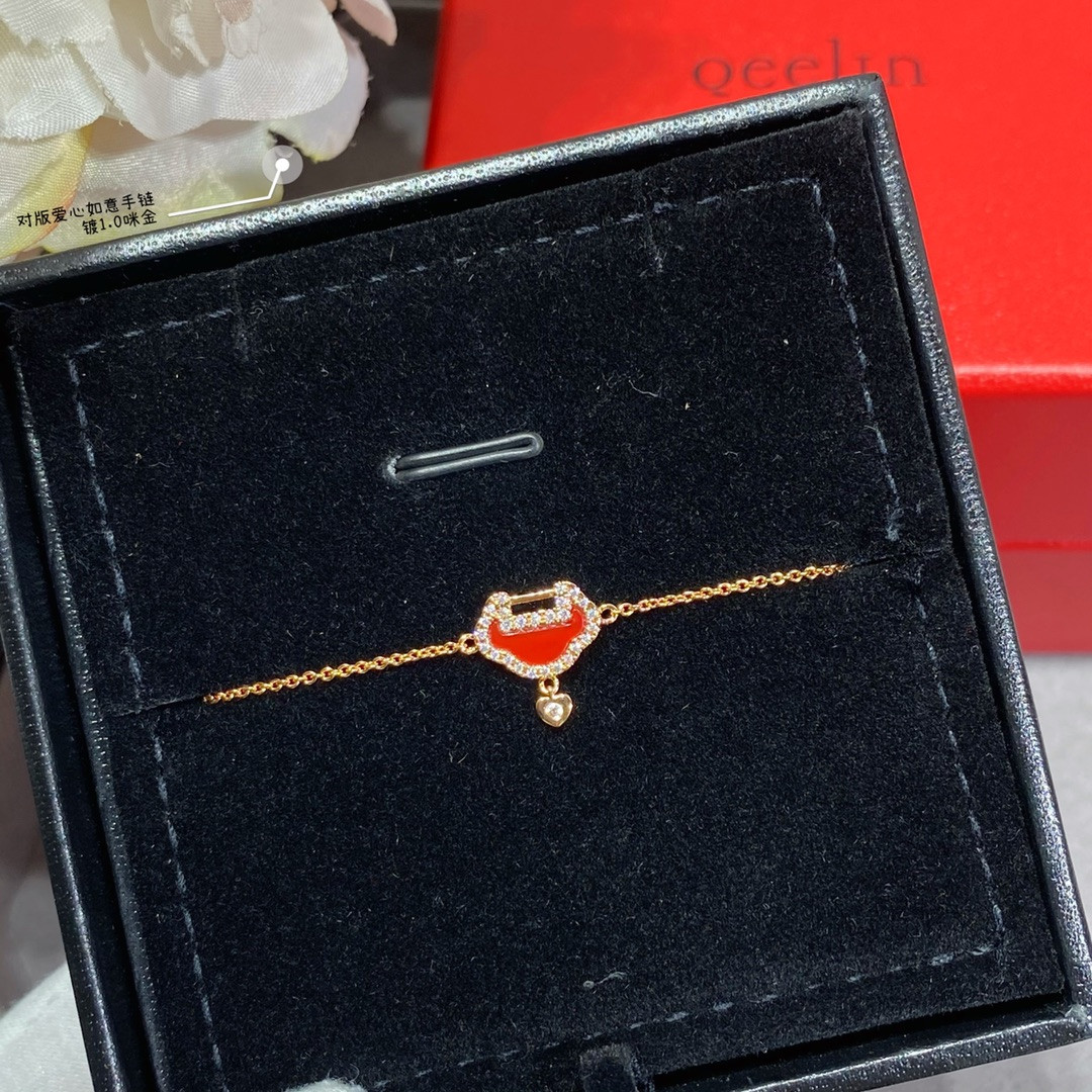 Qee1in mini heart-shaped ruyi bracelet