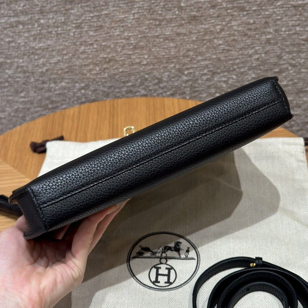 H**mes kelly depeches togo black 25cm