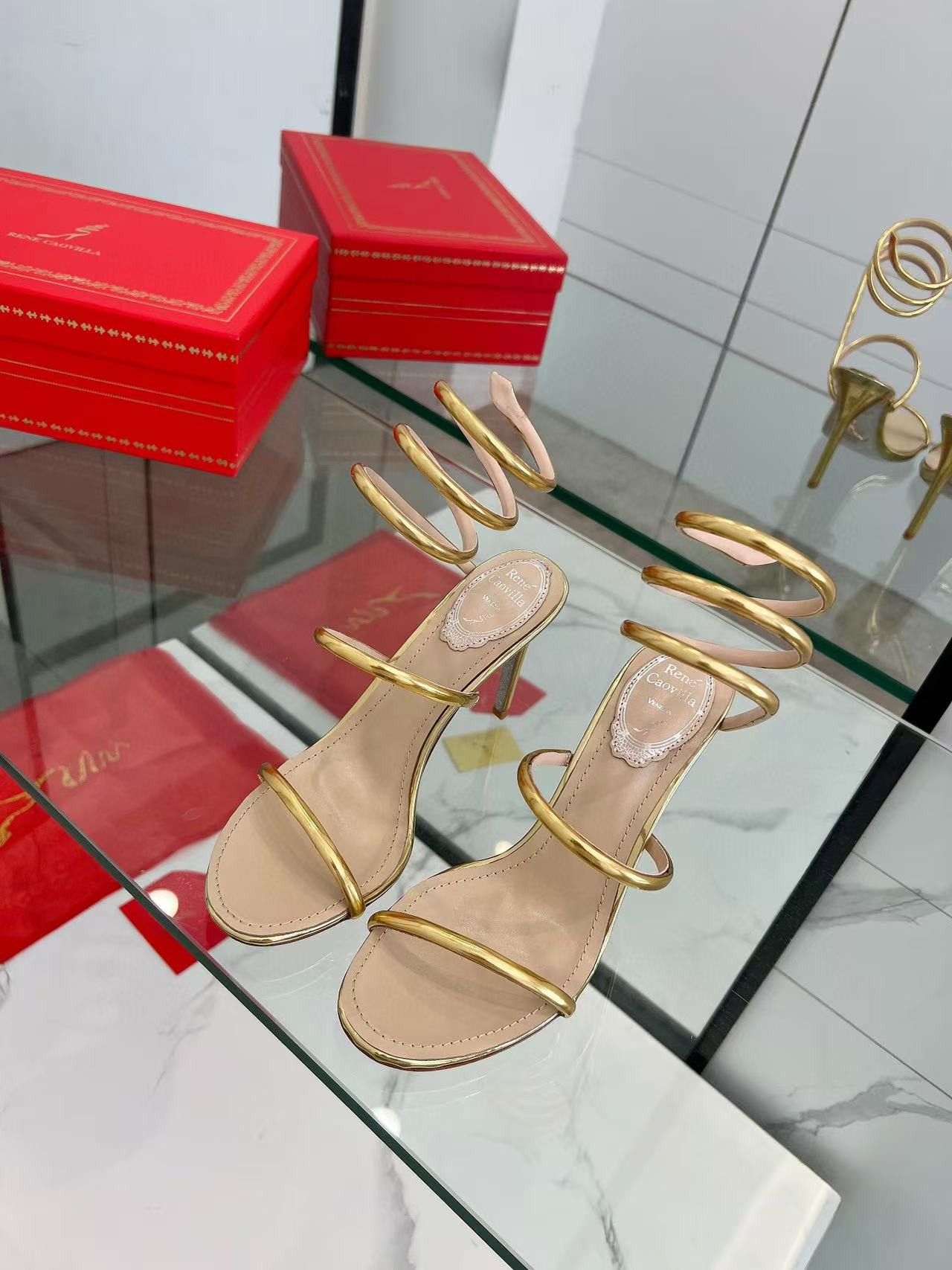 ua renÉ Ca0v1LLa cleo pumps sandals 95mm