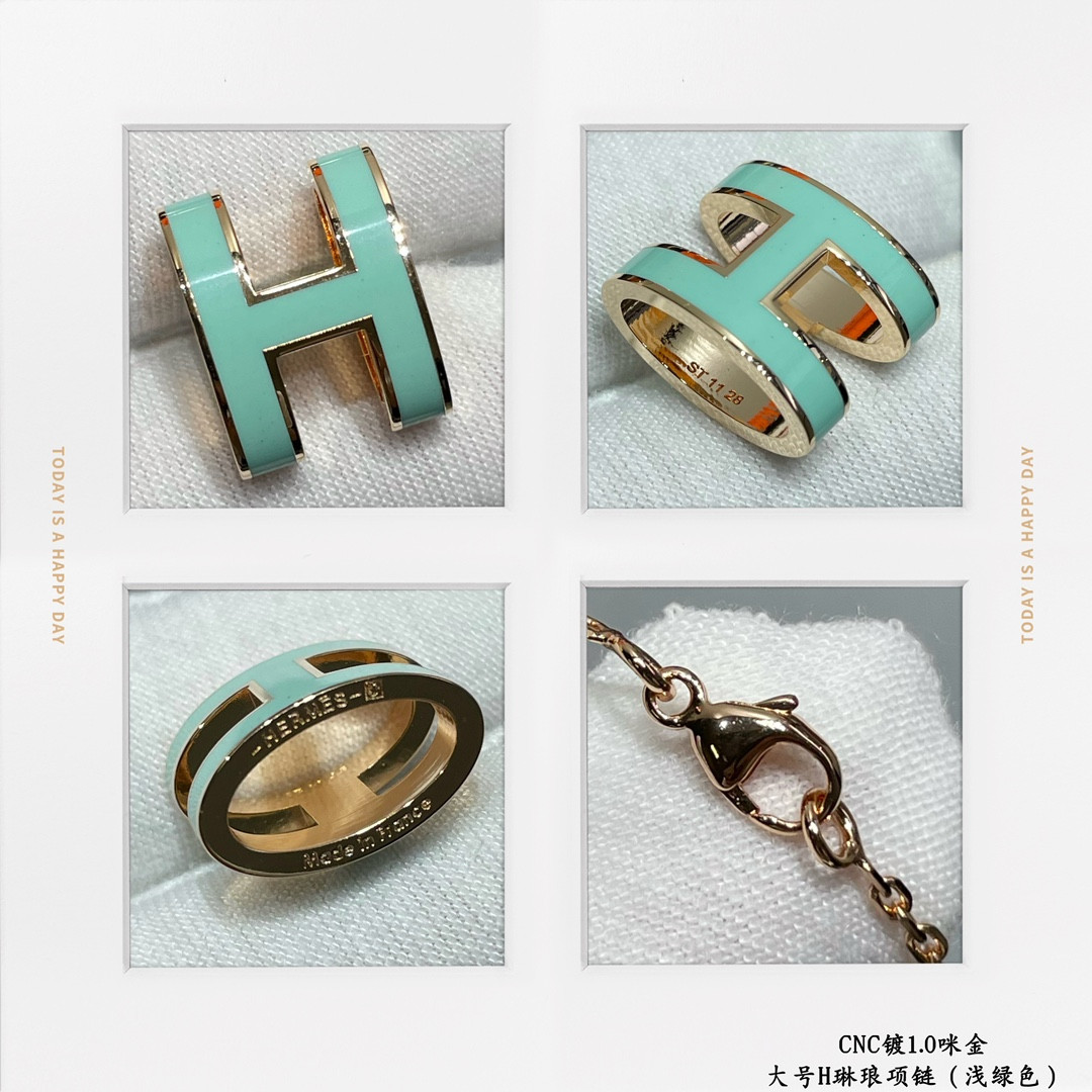 H**mes grand h linglong necklace