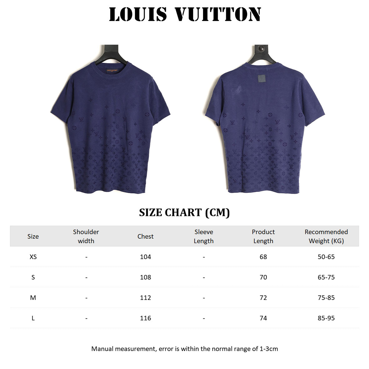 l0*is V*t0n 26ss knitting short-sleeved t-shirt