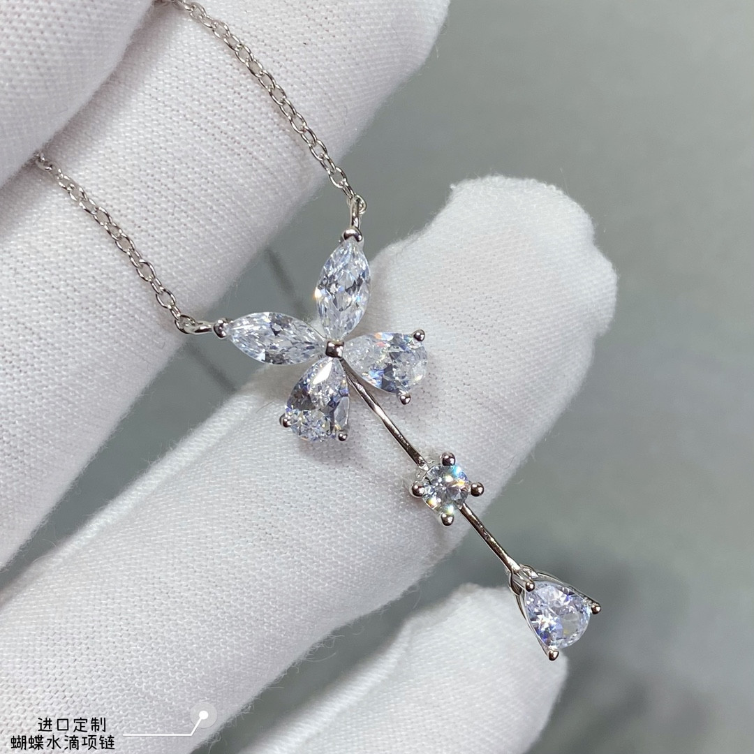 Gr*ff butterfly water drops necklace