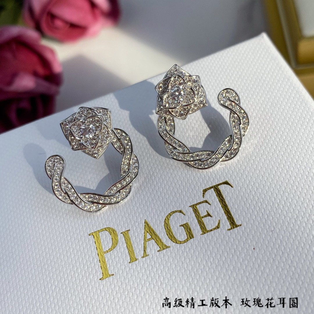 P1aget rose hoop earrings
