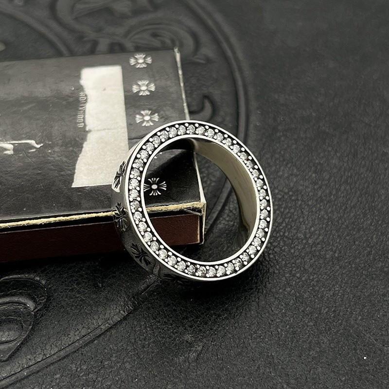 ch**me he**ts Di*m*nd-encrusted cross ring