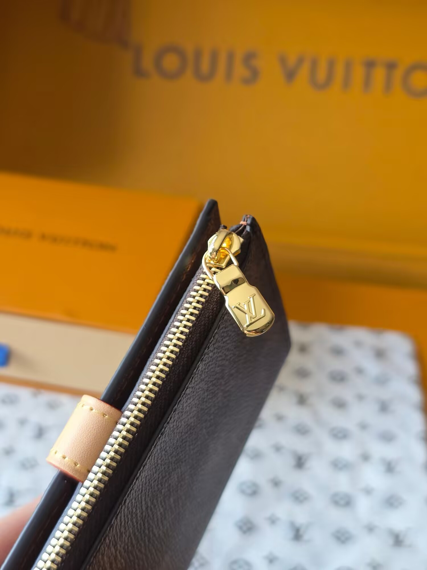 LV Locked Passport Cover M29550 14x10x2.5cm