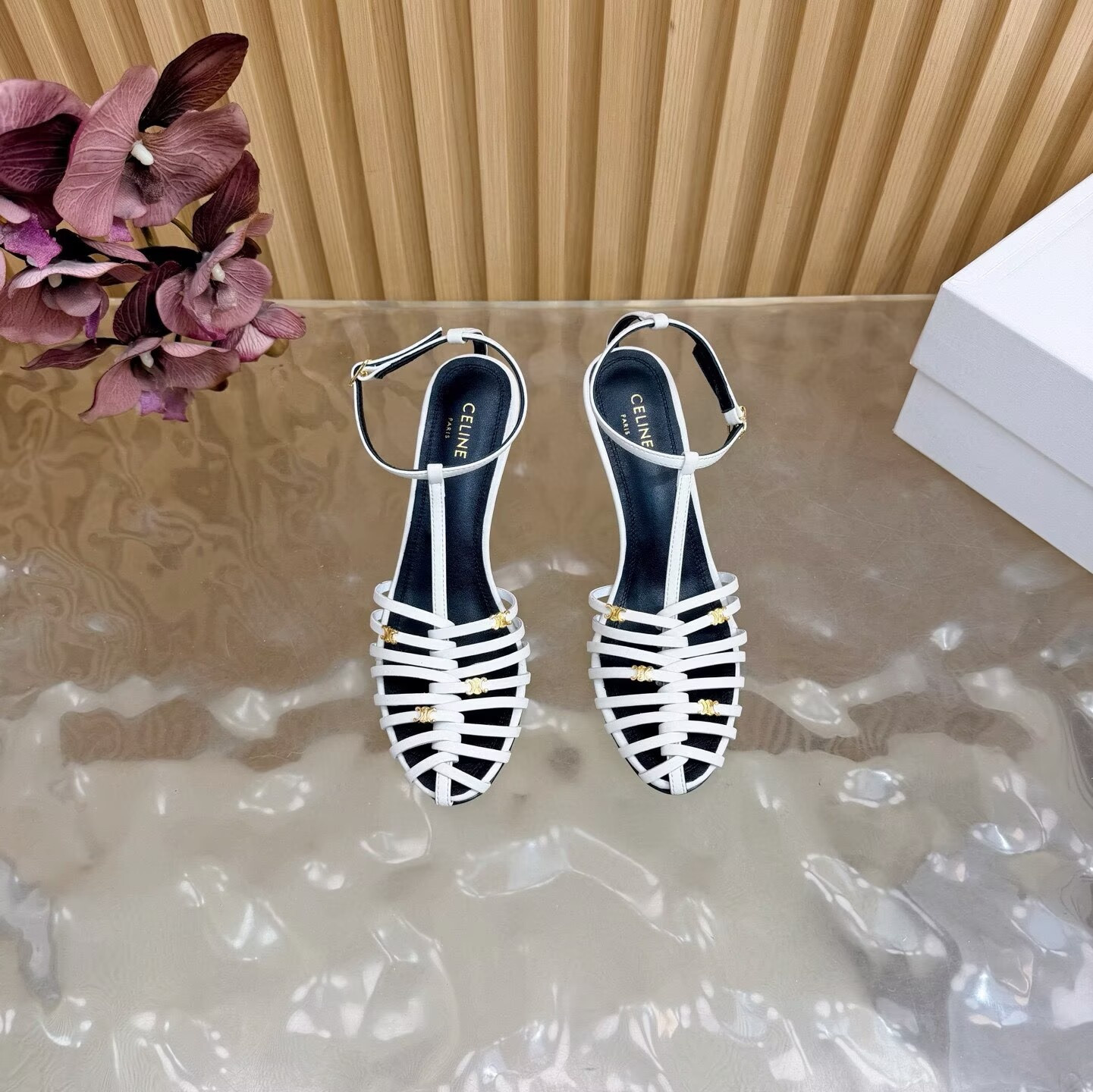 ua Ce**e cage heeled sandal 8.5cm heel