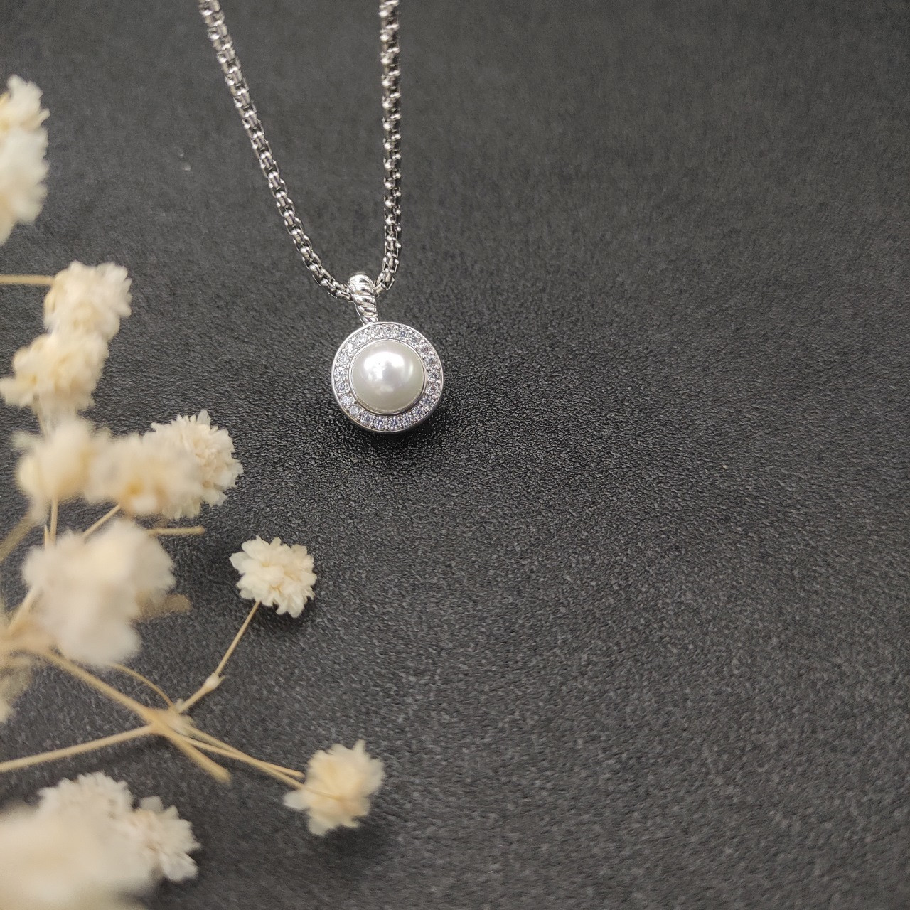 dau1d Yvrm*n peal necklace(chain thickness 2mm, length 45+5cm delay chain)