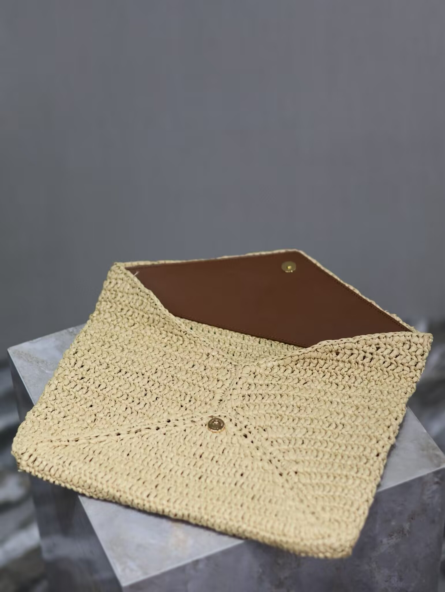 Y*L cassandre large envelope pouch in rope 29.5x18x4.5cm
