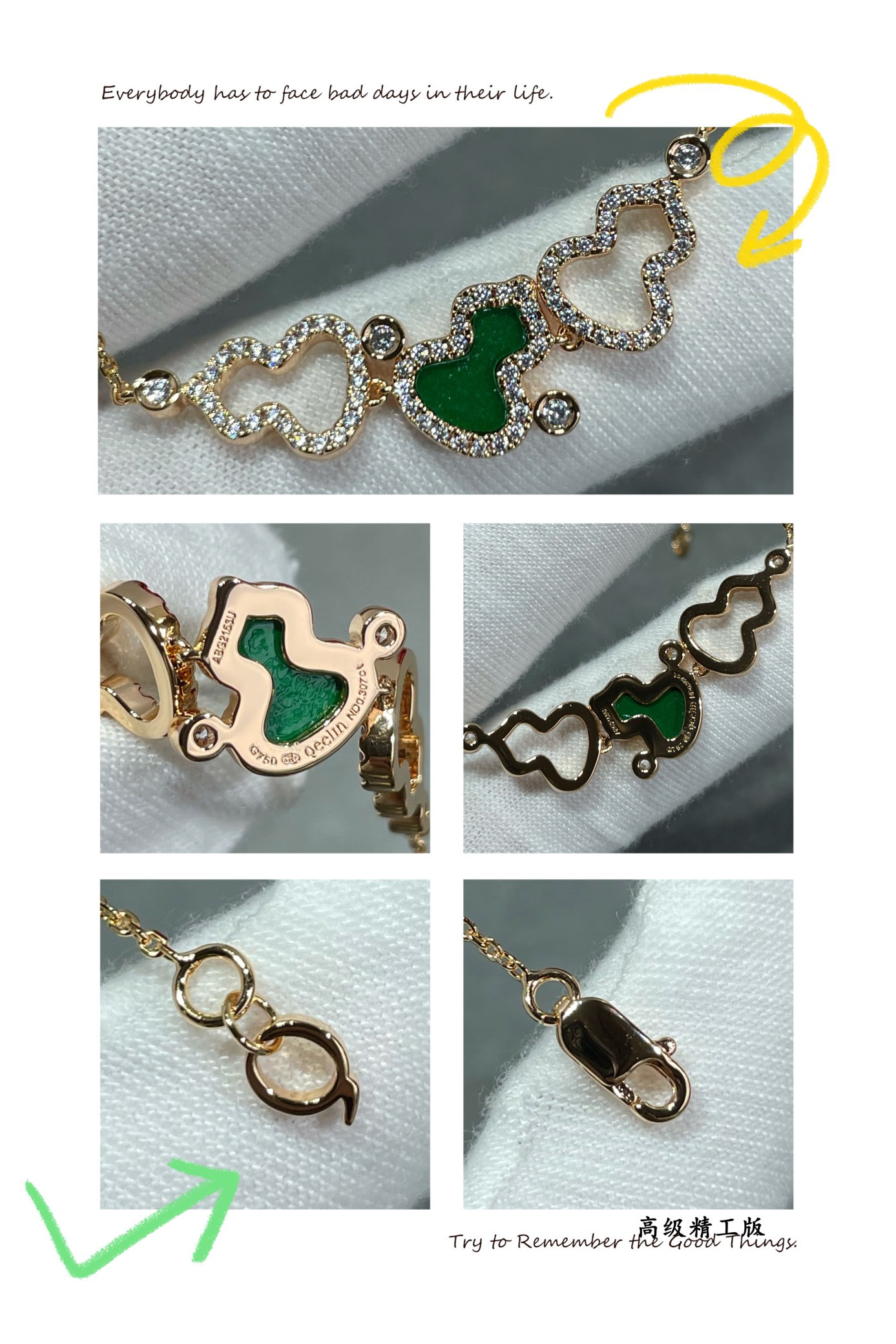 Qee1in triple gourd bracelet