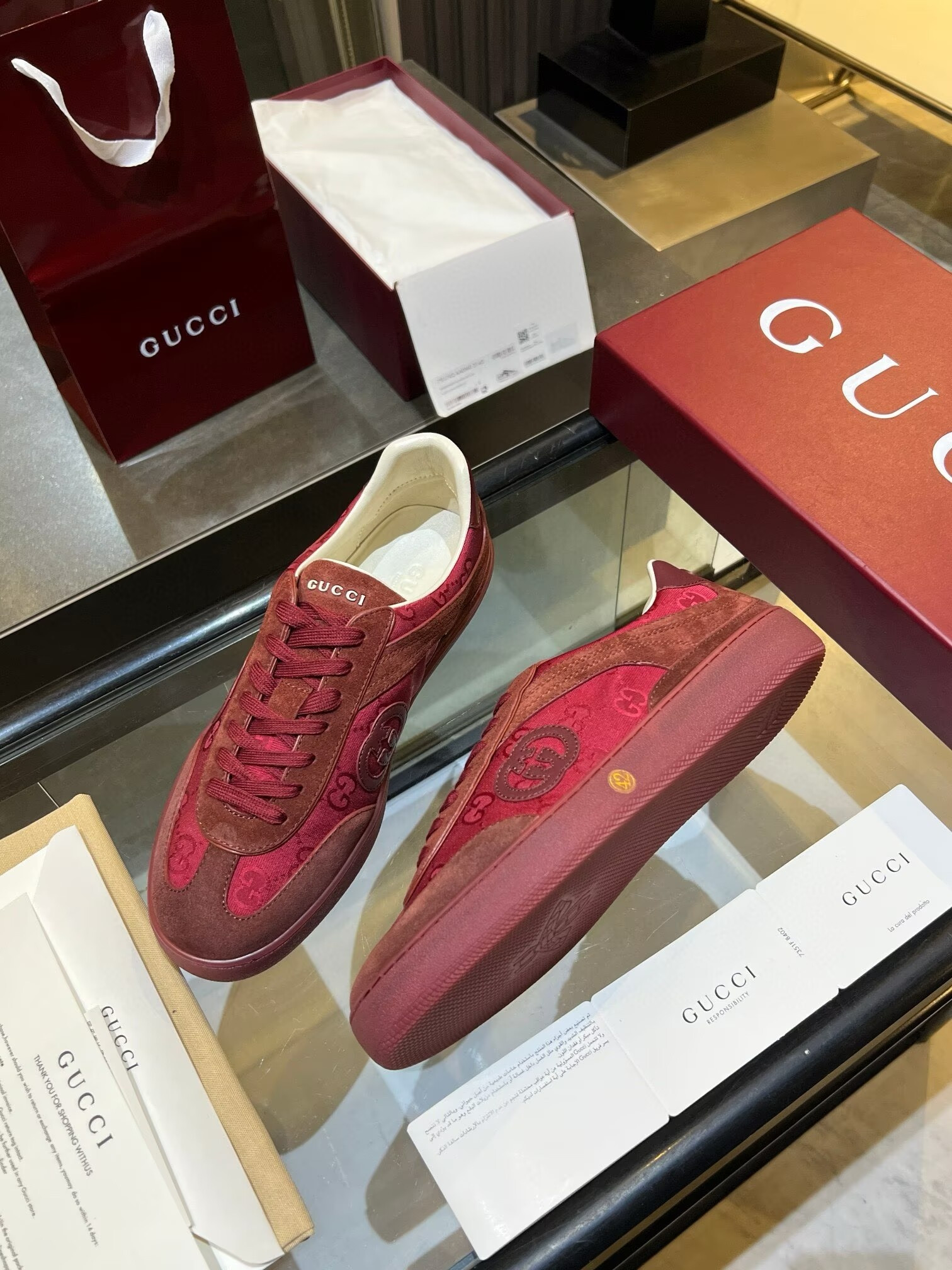 ua G*u*i g75 sneaker rosso ancora