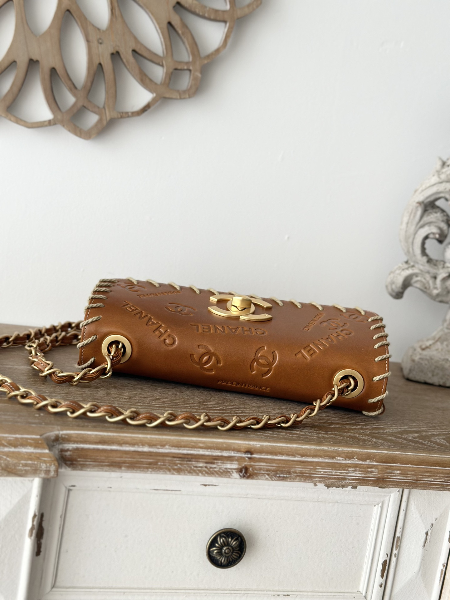 Ch*el flap bag 25x14x6cm