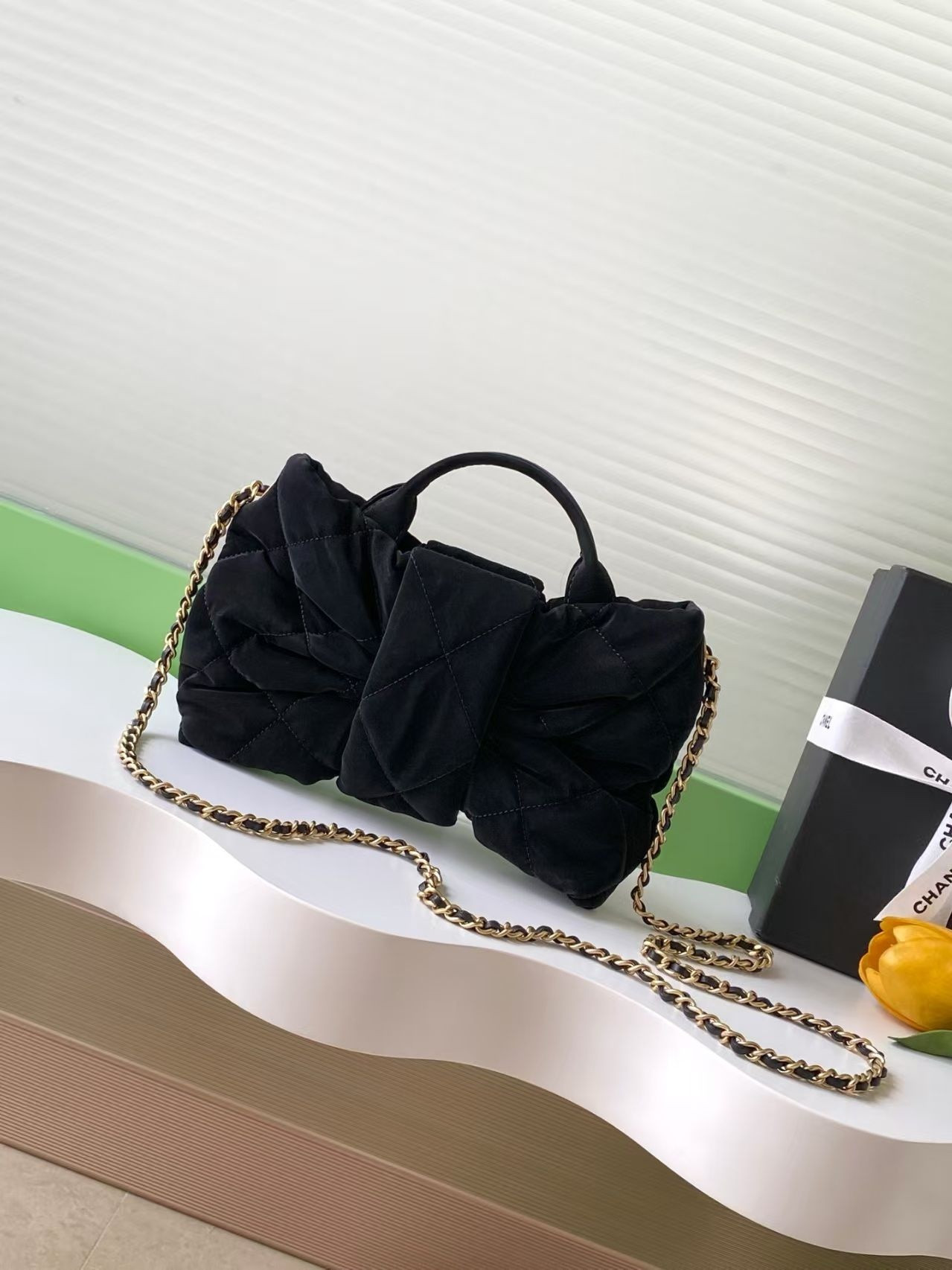 Ch*el mini bow bag 18x26x5cm