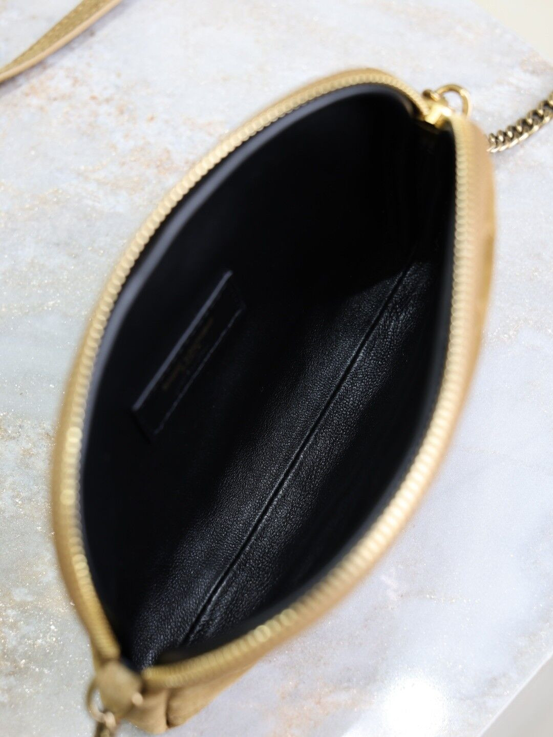Y*L gaby zipped pouch in suede 18x13x3.5cm