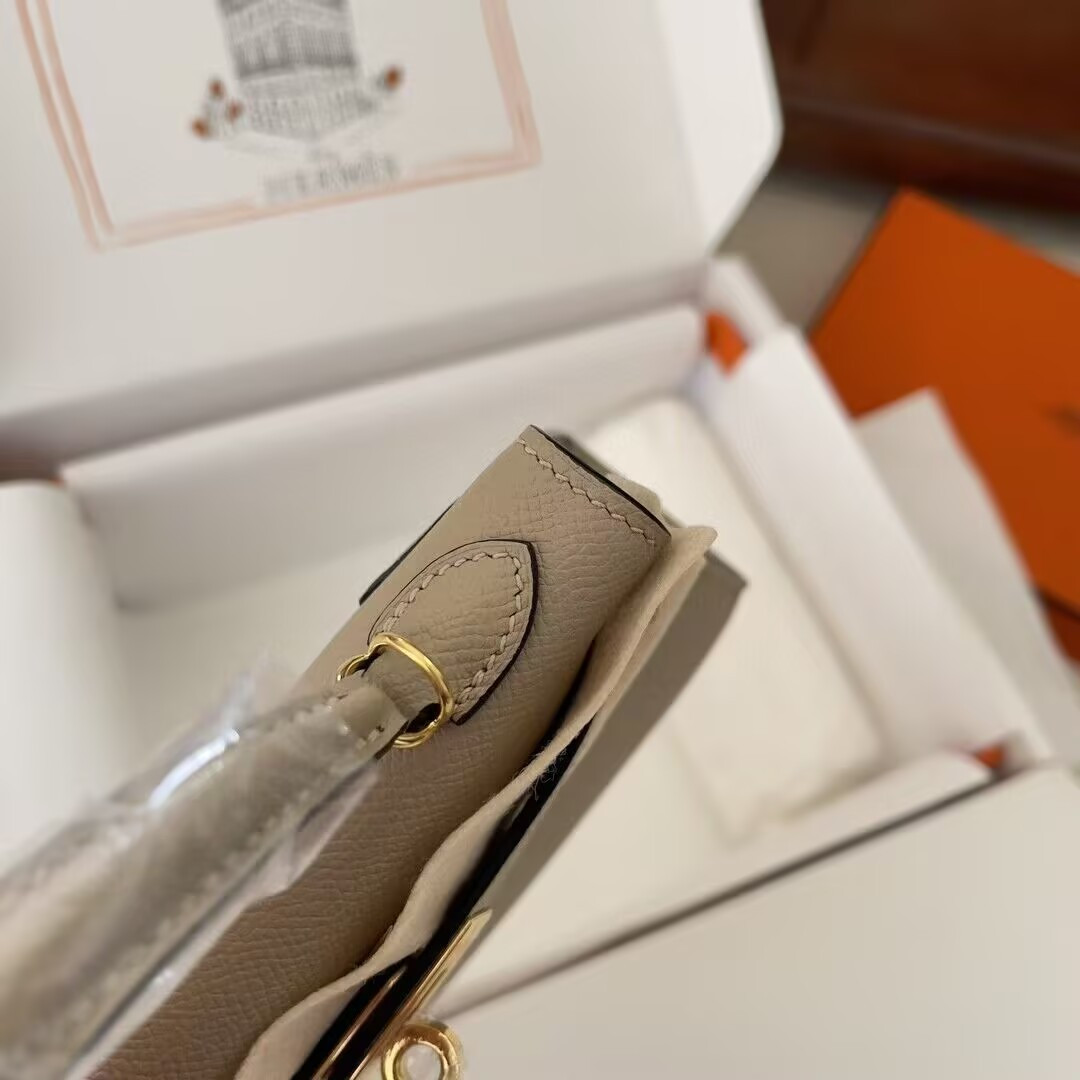 H**mes epsom handmade kelly mini 19