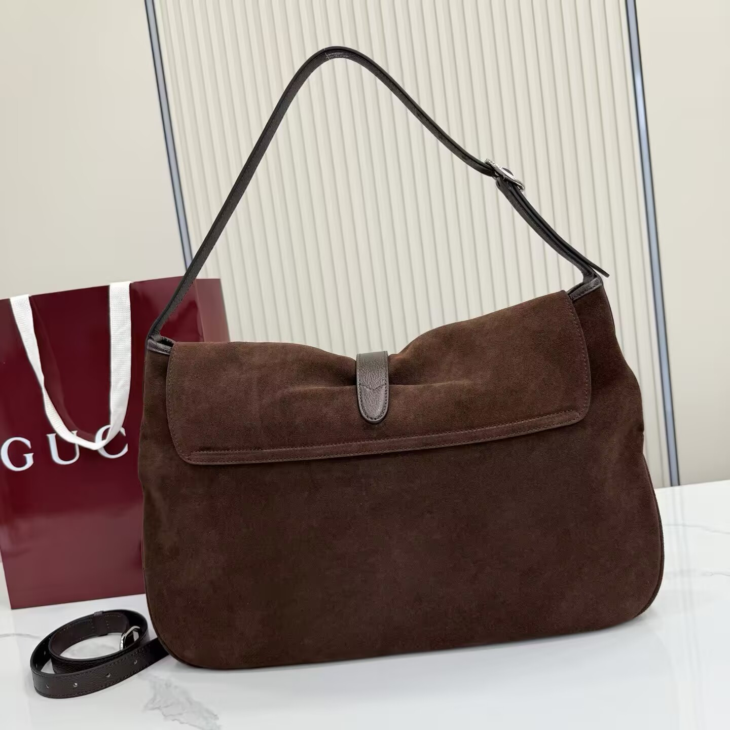G*u*i jackie flap large crossbody bag without box 43x29x5cm