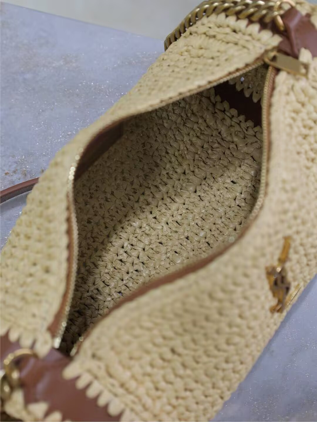 Y*L cassandre small cylindrical woven bag 30x12x10cm