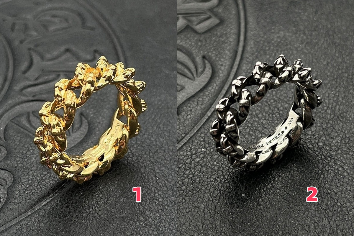 Ch**me He**ts twisted chain ring