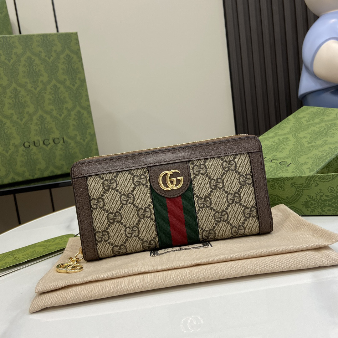 G*u*i ophidiazip around wallet 19.5x11x3cm