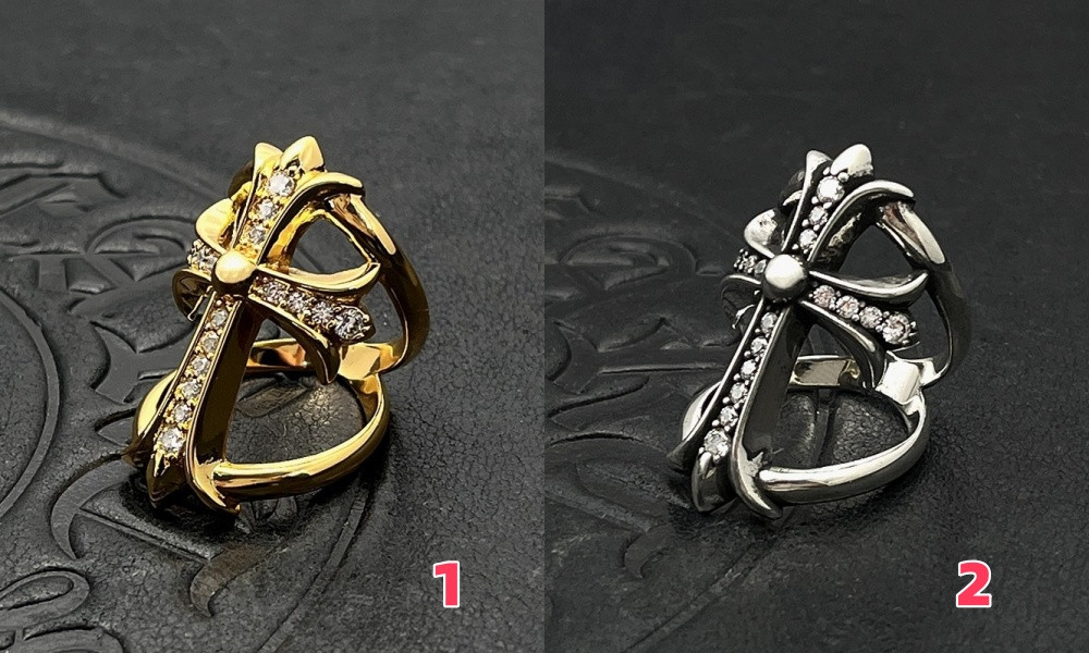 Ch**me He**ts cross cutout ring