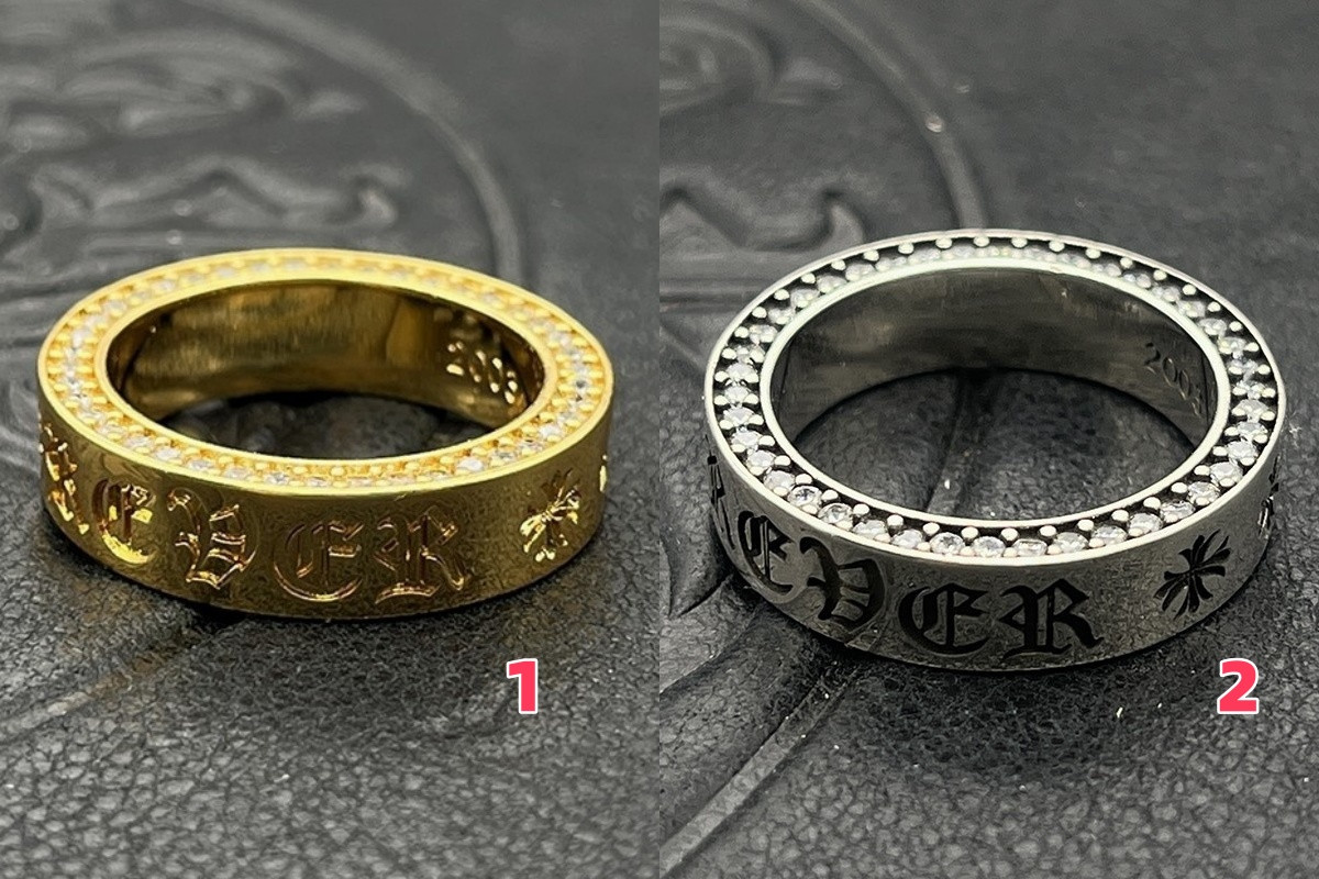 ch**me he**ts Di*m*nd-encrusted cross ring