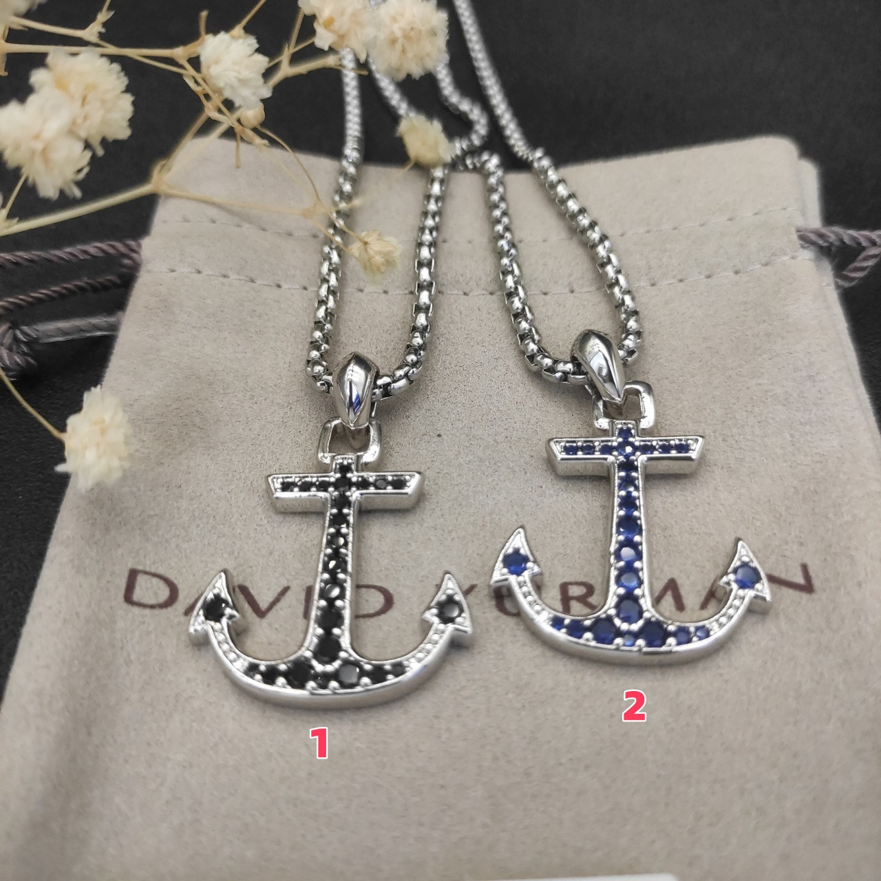 dau1d Yvrm*n sea ​​anchor necklace(chain length 50+5cm delay chain chain thickness 3mm)