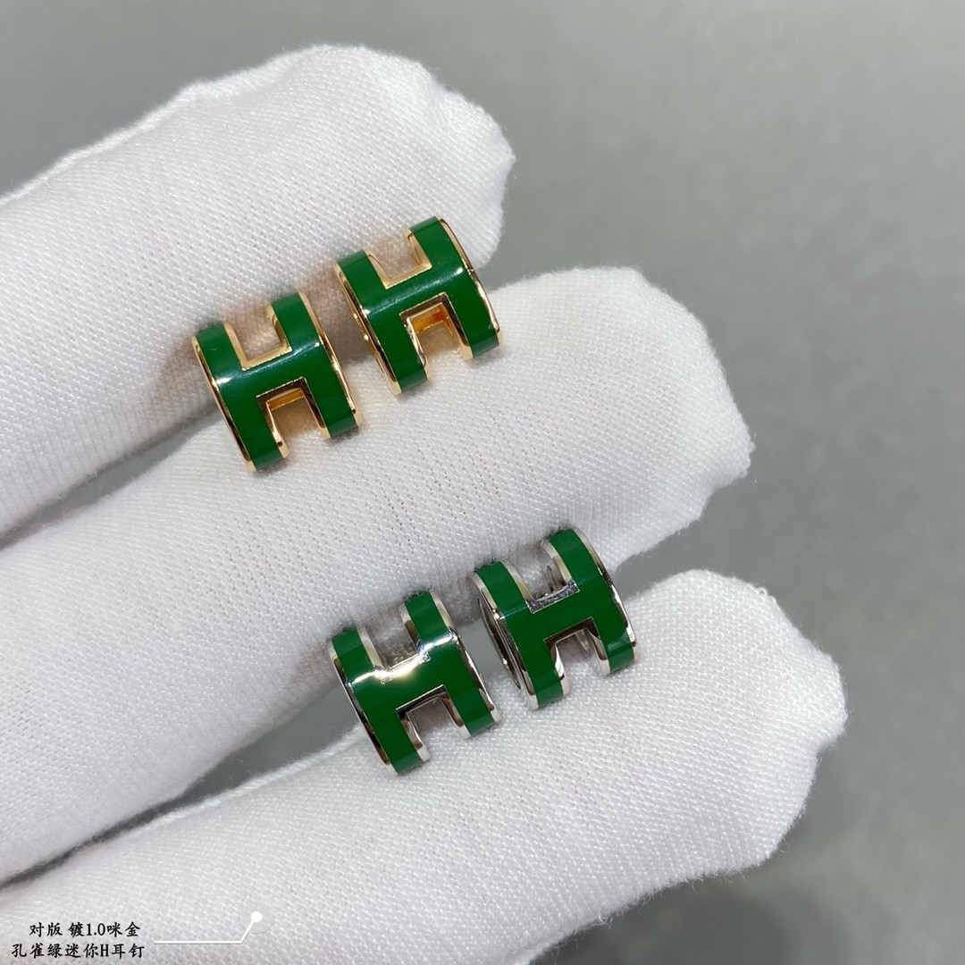 H**mes mini h linglong earrings
