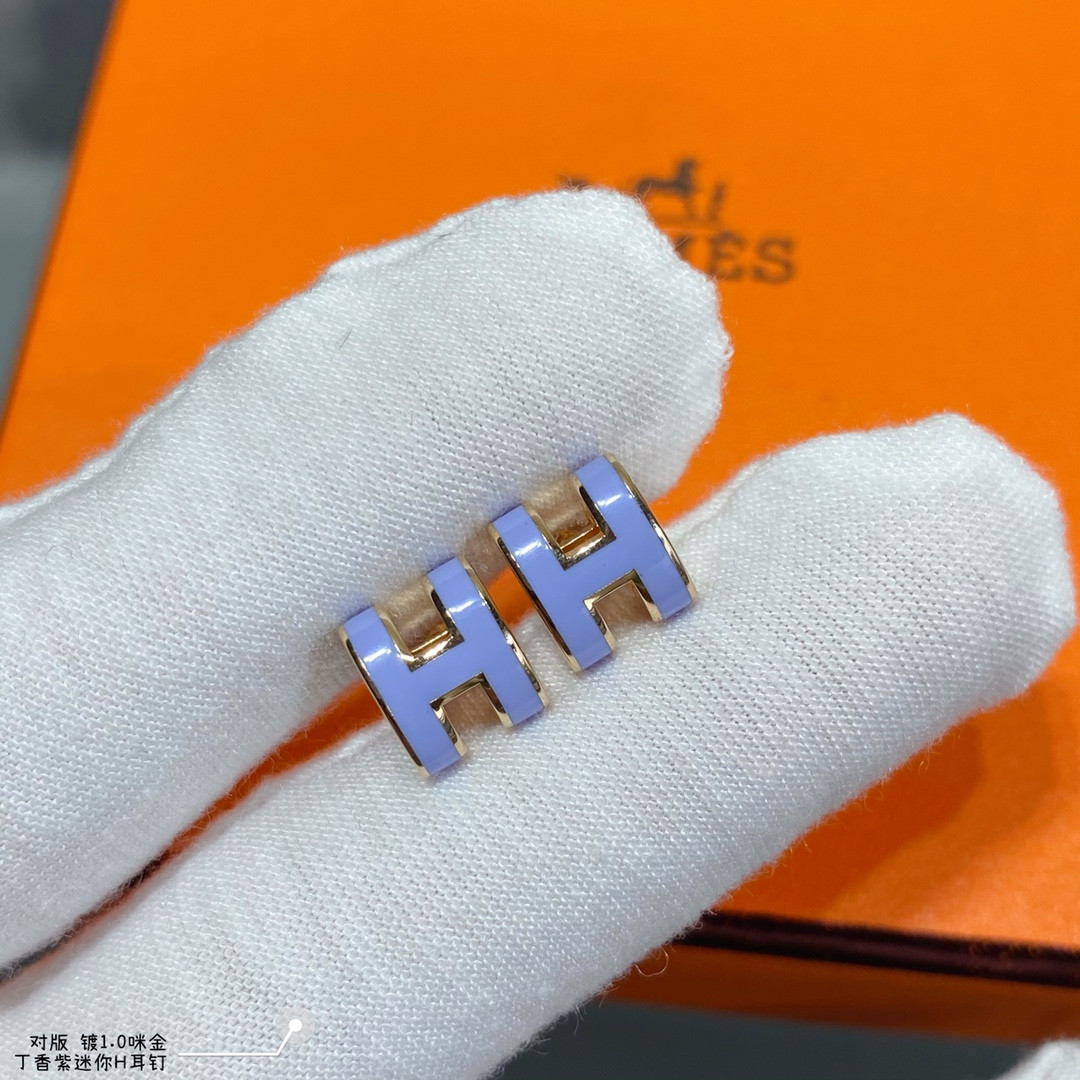 H**mes mini h linglong earrings