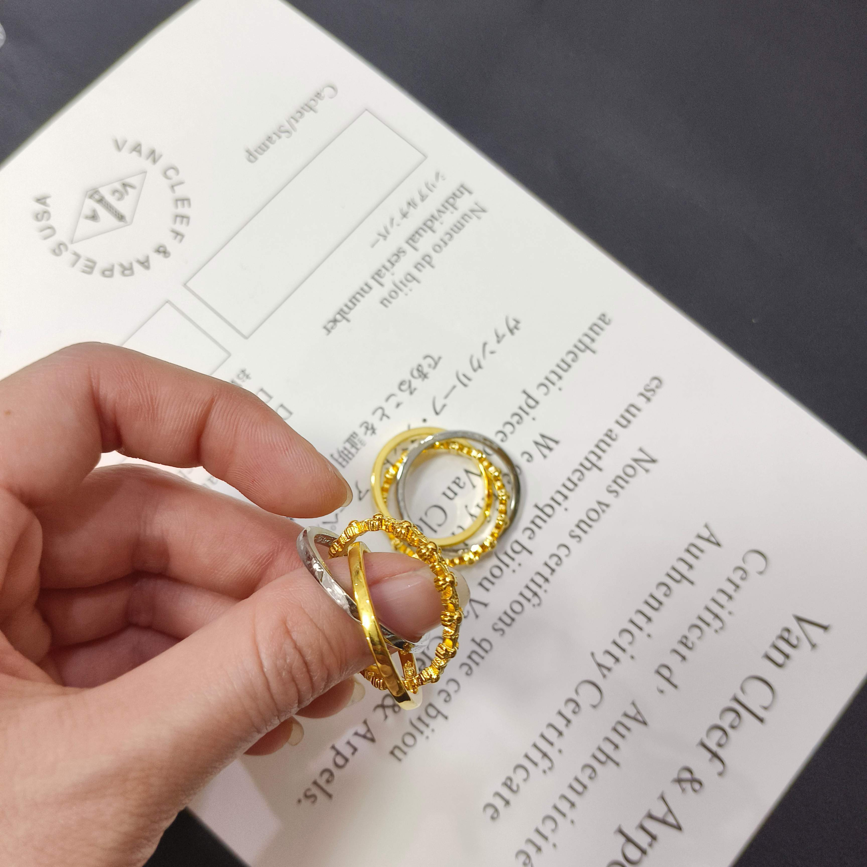 Ch**me He**ts triple ring cross flower ring