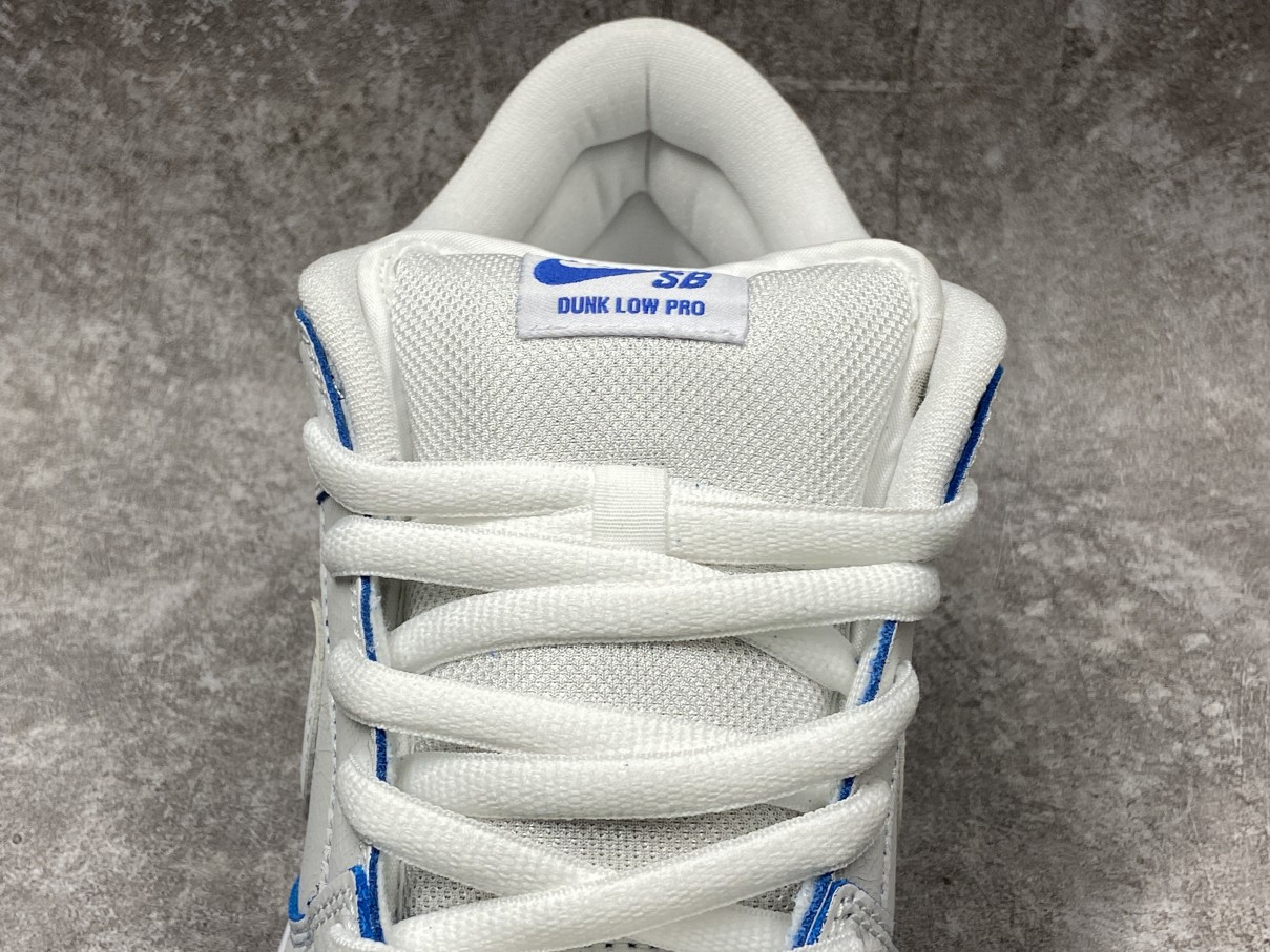 nike sb dunk low preM1vm white game royal