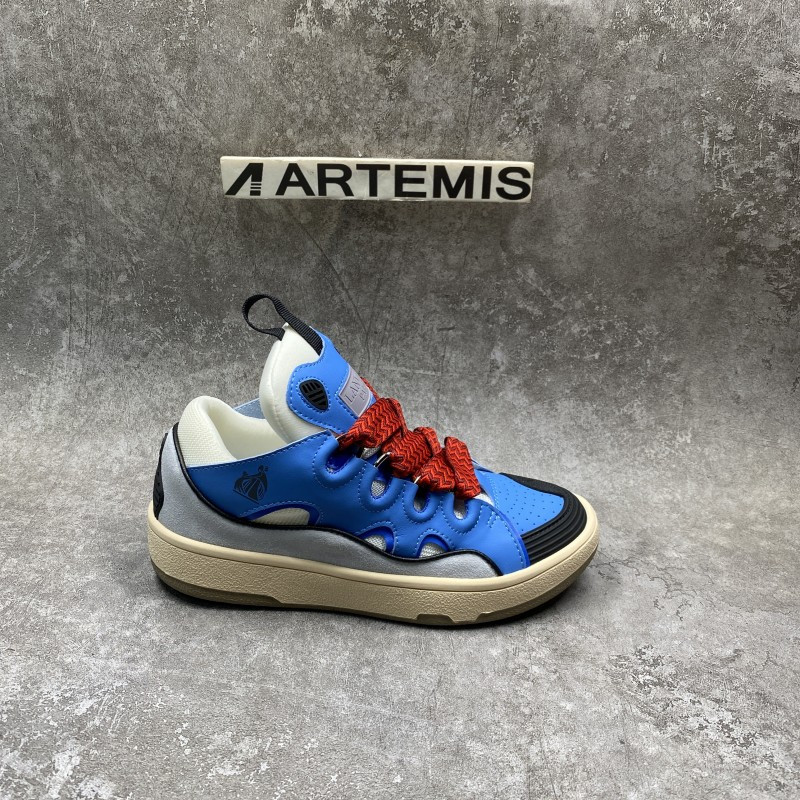 Lanu1n leather curb blue gum
