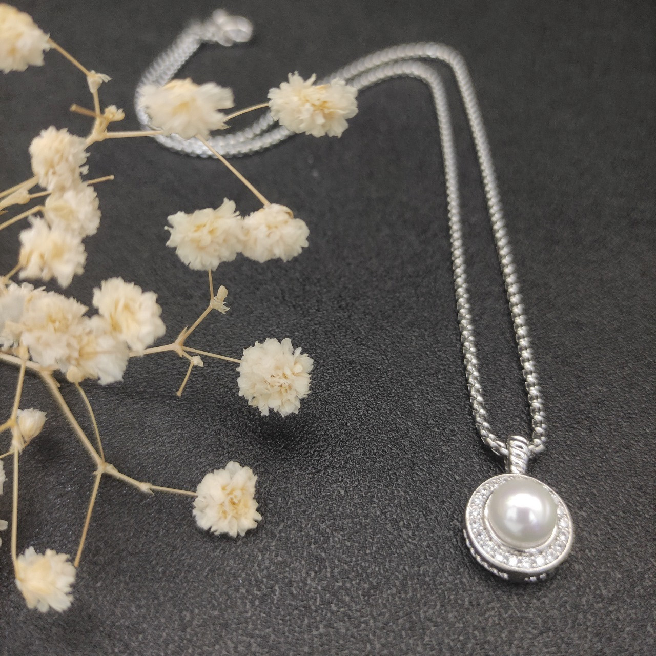 dau1d Yvrm*n peal necklace(chain thickness 2mm, length 45+5cm delay chain)