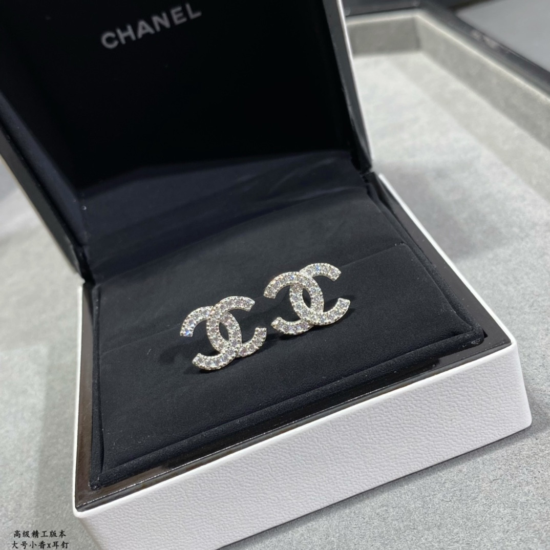 Ch*el large Ch*el earrings 1.2cm