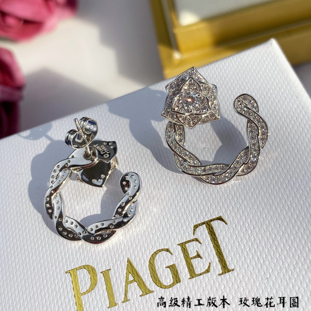 P1aget rose hoop earrings