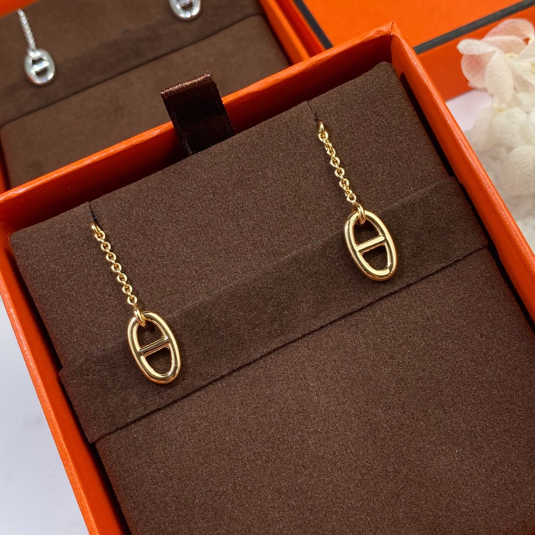 H**mes h farandole sterling silver earrings