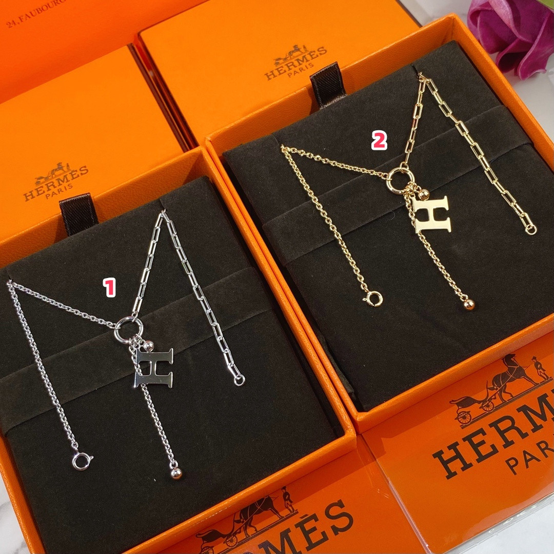 H**mes mandarin duck h necklace
