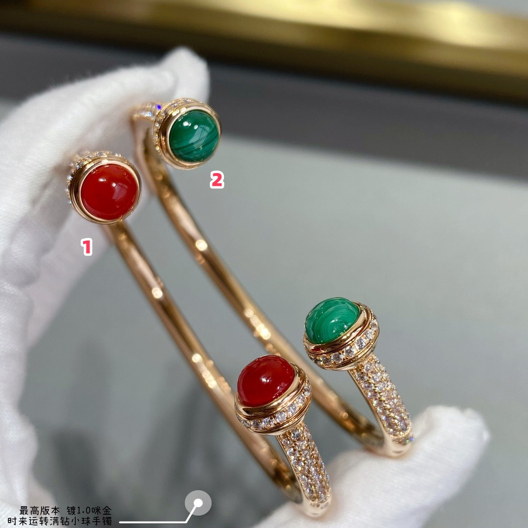 P1aget fully di*m*nd-encrusted rotating ball bracelet