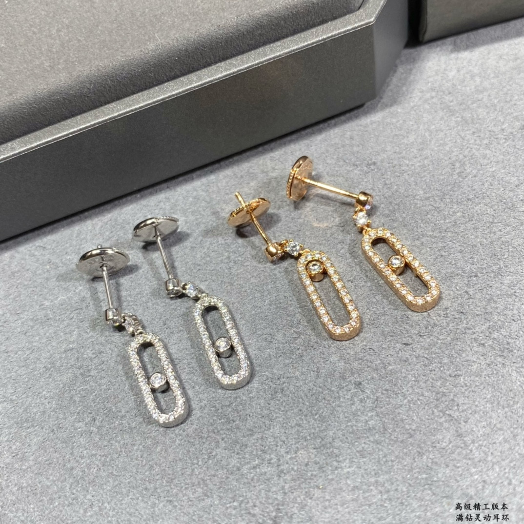 Mes1kaa full di*m*nd moving earrings