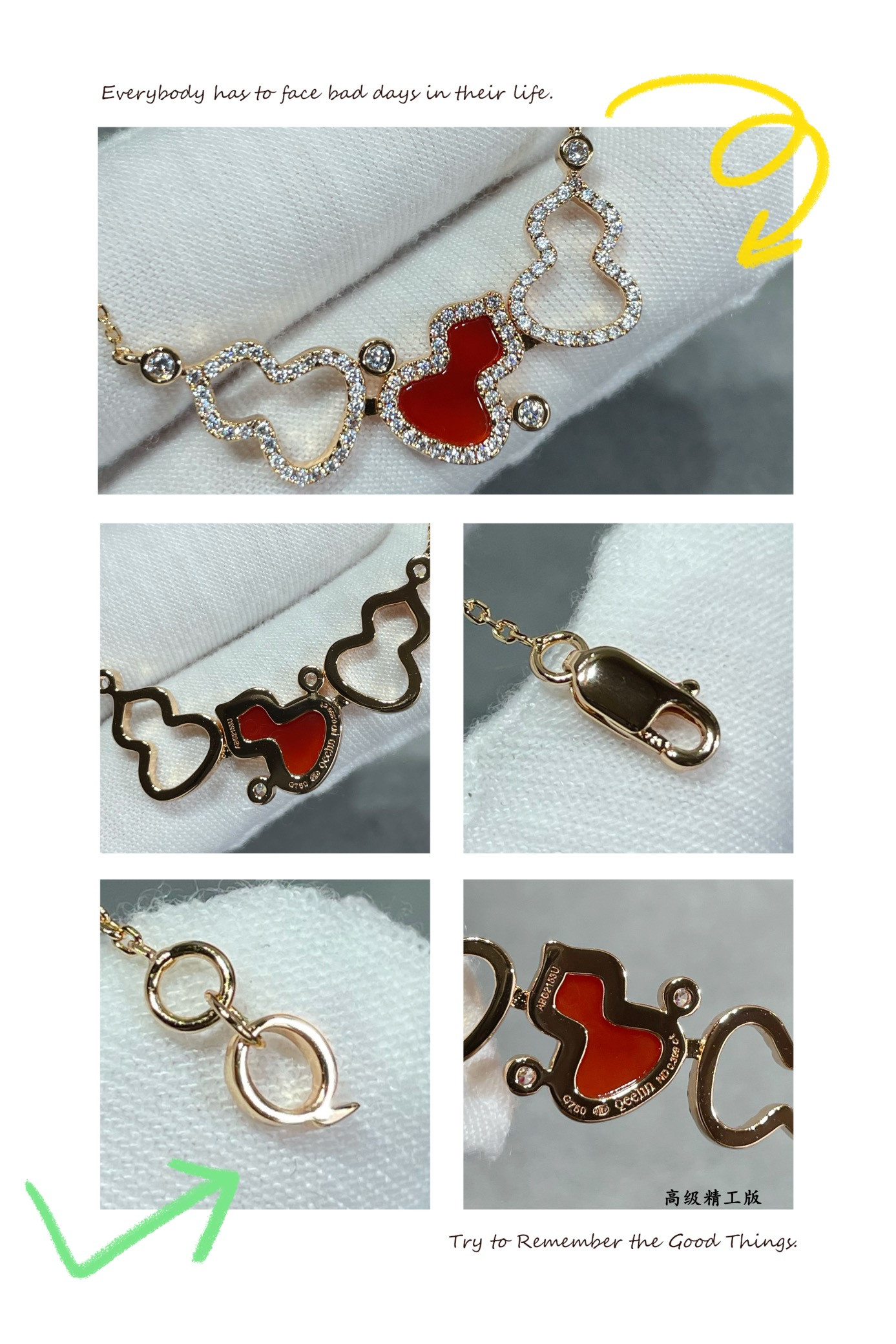 Qee1in triple gourd necklace