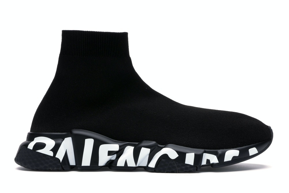 balenciga speed Gr*ffiti trainers black