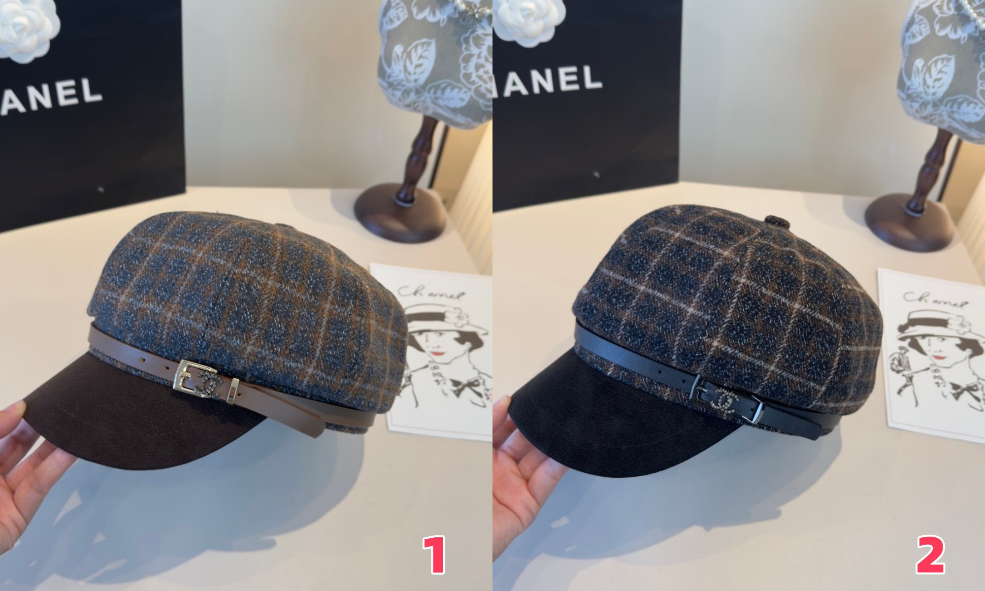 Ch*el newsboy cap 57cm head circumference