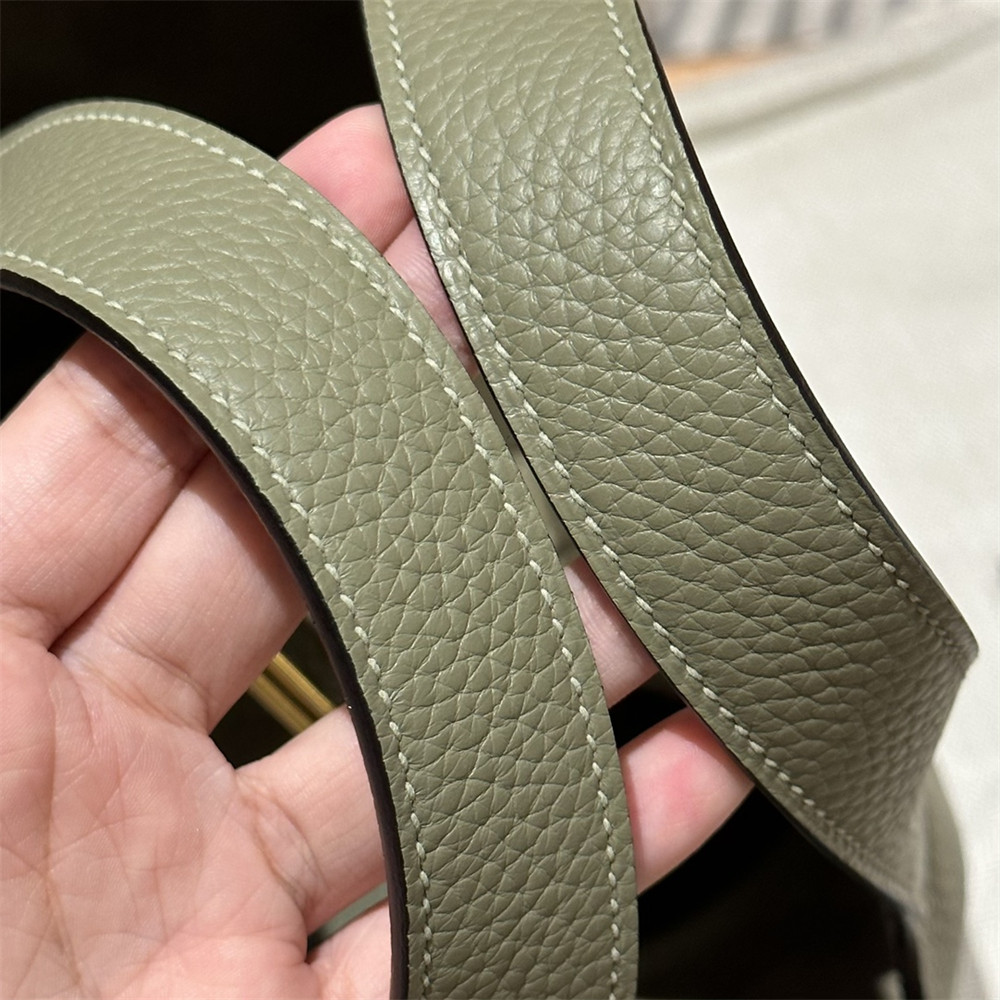 H**mes picotin 18cm  sage greensage green without original box